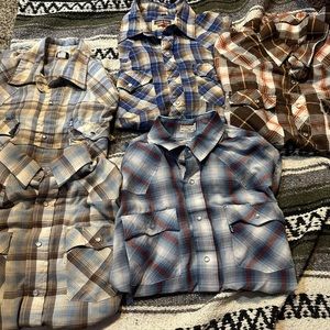 Vtg Levi , Youngblood & BJ-R Western shirt bundle of 5 shirts